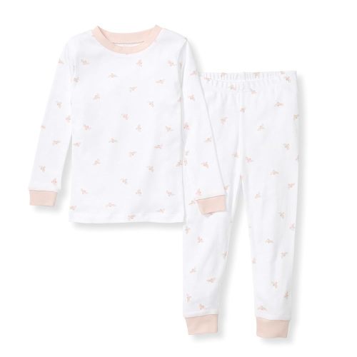Burt's Bees Baby Girls' 2-Piece Long Sleeve Tee and Pants Organic Cotton Pajama Set