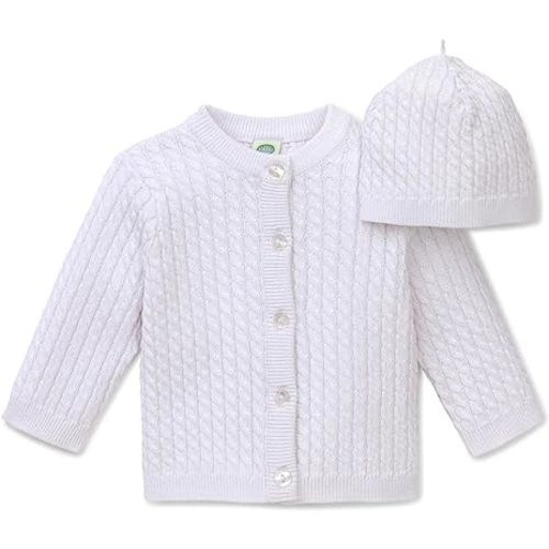 Little Me Baby Cable Knit Sweater and Cap Set