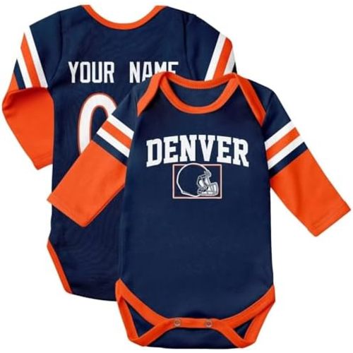 KREDE Baby Clothes Long Sleeves for Baby Boy and Girl Bodysuit Custom Name Number
