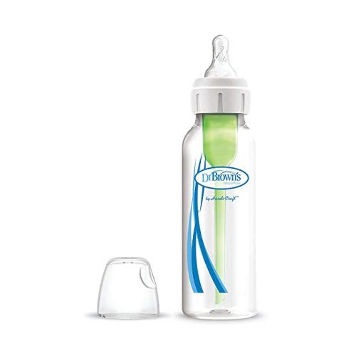 Dr. Brown's Natural Flow® Anti-Colic Options+™ Narrow Bottle to Sippy Gift Set with Soft Silicone Sippy Spout, Removable Silicone Handles, Travel Cap and Bottle Brush