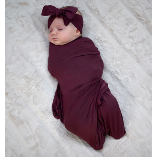 Baby Swaddle Set: Plum – Lila