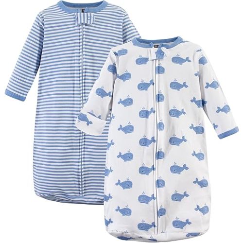 Hudson Baby BabyCotton Long-Sleeve Wearable Sleeping Bag, Sack, Blanket
