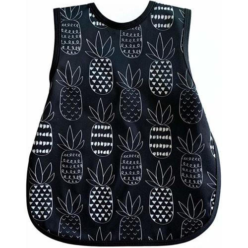 Pineapple Monochrome Toddler Bapron for 6m-3T - One Size, fits 6m-3T