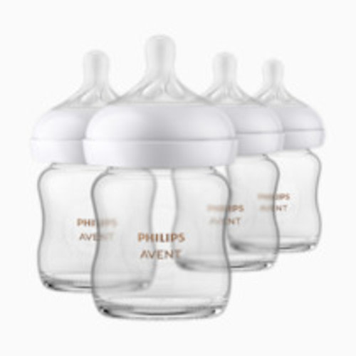 Philips Avent Glass Natural Baby Bottle with Natural Response Nipple - 4 Oz, 4