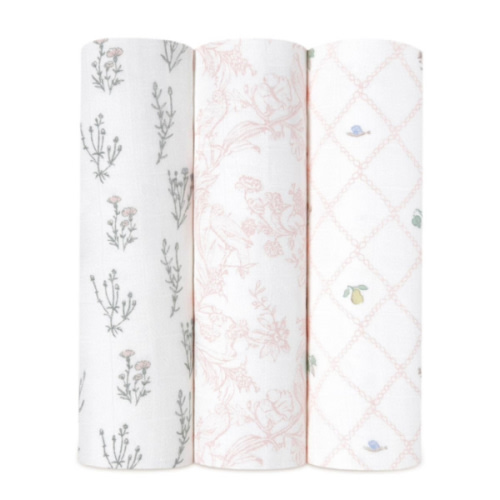 French Floral Silky Soft Swaddle 3 Pack | aden + anais