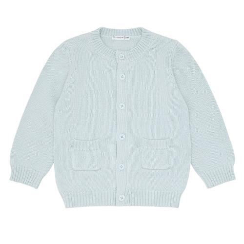 unisex light blue knit cardigan