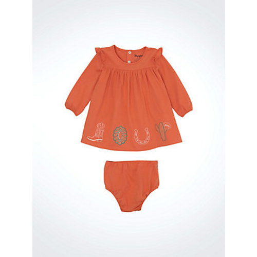 Little Girl's Western Print Trapeze Dress | NEW | Wrangler®