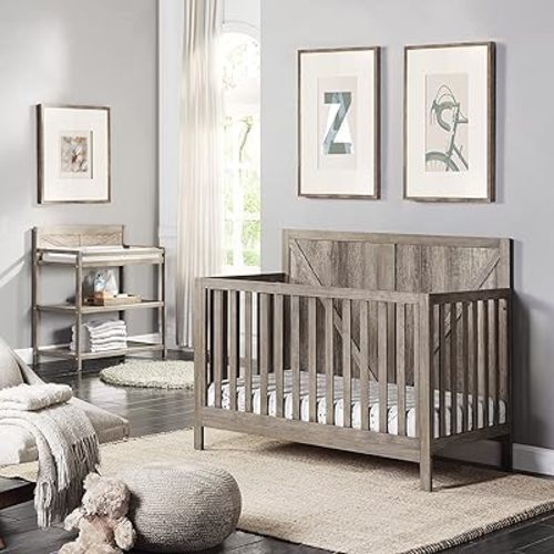 Suite Bebe Barnside 4-in-1 Convertible Baby Crib in Vintage Chestnut