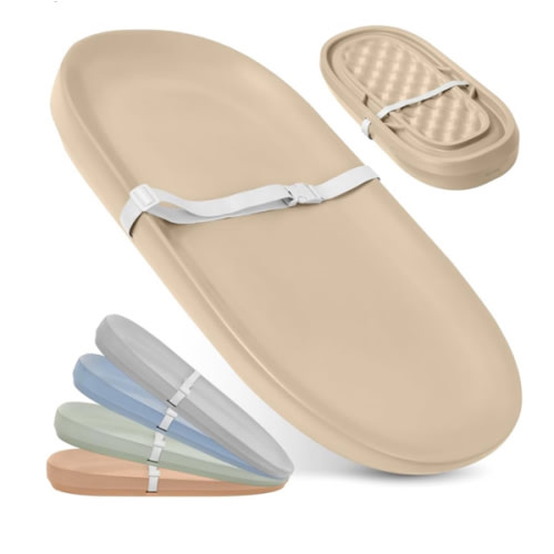 Jool Baby Waterproof Baby Changing Pad - Easy to Clean, Lightweight & Portable - Large Foam Cushion for Comfort (Peach)