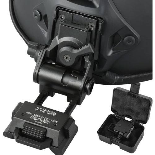 NVG Mount for L4G24 CNC PVS15/18 Night Vision Goggles Aluminum Metal Helmet Mount for PVS15/18 - black