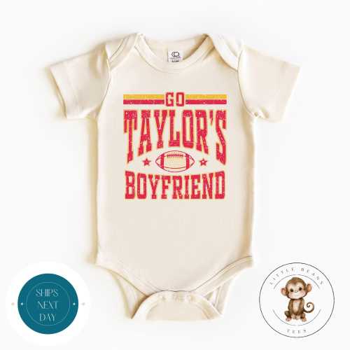 Go Taylors Boyfriend Baby Onesie® | Superbowl Onesie® | Custom Baby Bodysuit | Baby Shower Gift