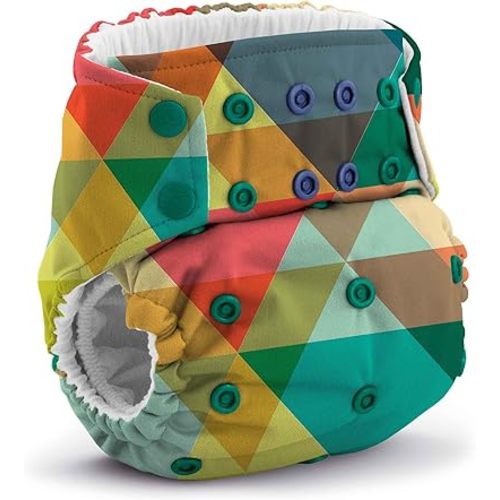 Kanga Care Rumparooz G3 AWJ Cloth Diaper Reusable One Size Pocket Diaper Patented Inner Double Gusset 2 pcs Microfiber Insert Soaker (6-55+ lbs) - Finn