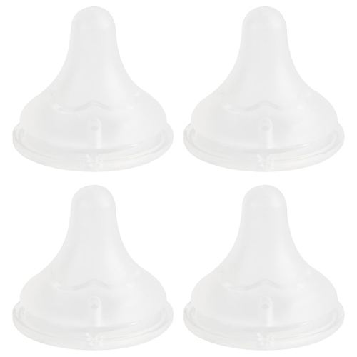 Silicone Nipple (S) for Spectra Baby Bottles, Slow Flow, 0m+, 4 Count