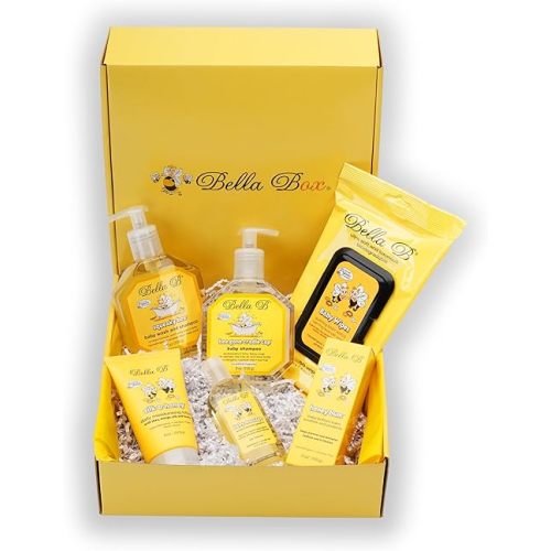 BELLA B Baby Starter Set - Baby Shower Gifts - Gift Baskets Baby Grooming Kit - Baby Gift Basket - Baby Bath Kit - Baby Bath Soap - Baby Wash And Shampoo - Baby Soap Gift Sets