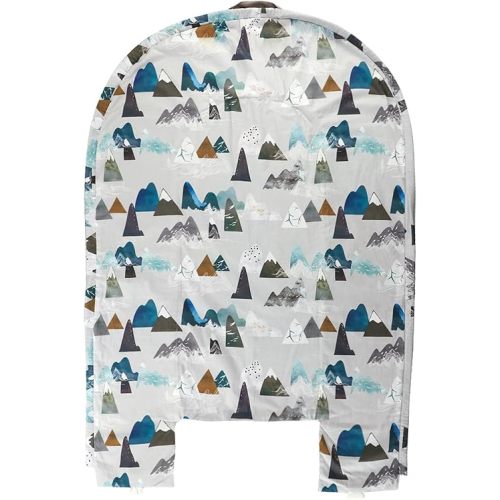 Baby Lounger Replacement Cover, Newborn Lounger cover for 0-12 Months, Breathable & Portable Infant Lounger Case, Soft Baby Floor Seat Cover for Travel, Machine Washable (Cover Only), Mountain