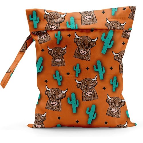 Waterproof Cloth Diaper Wet Dry Bag, Yoga Gym Clothes Wet Dry Bag, Laundry Wet Clothes Bag, Reusable Wet Bag for Swimsuit Travel Beach Pool Daycare Soiled Toddler Items