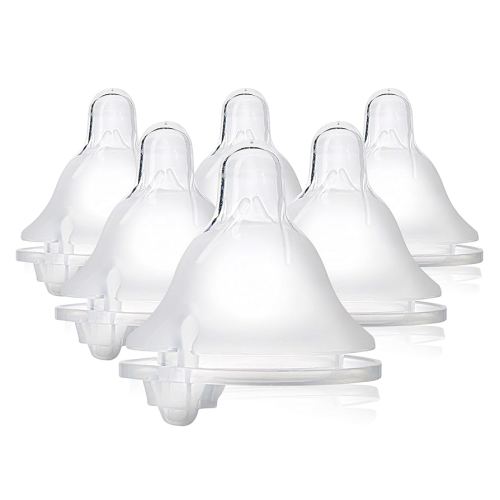 Evenflo Feeding Balance + Wide Neck BPA-Free Silicone Medium Flow Baby Bottle Nipple - 3 Months+, 6ct