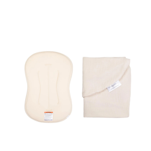 Lounger Curve + Muslin Cover Set | Natural