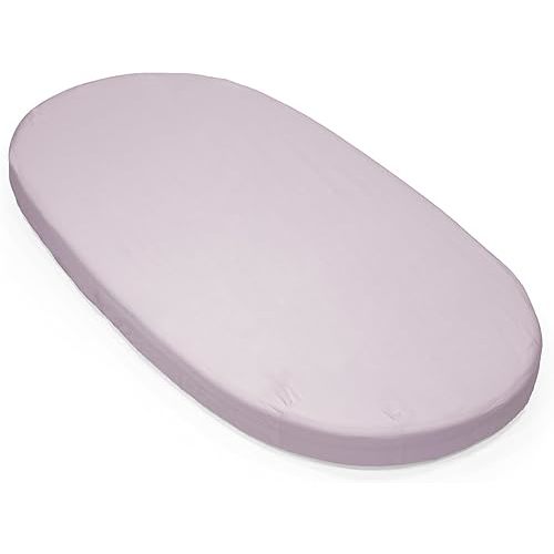Stokke Sleepi Fitted Sheet V3, Lavender - Compatible with Sleepi Bed V3 & Mattress V3 - Washable - 100% Fine Cotton Percale