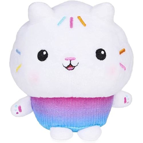 Gabby's Dollhouse, 7-inch Cakey Cat Purr-ific Plush Toy, Kids Toys for Ages 3 and up (New-Cakey Cat)