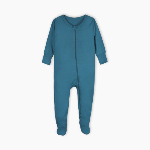 Gerber 2-Way Zip Snug Fit Footed Pajamas - Ocean Teal, 3-6 M