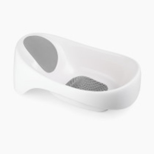 Boon Soak 3 Stage Baby Bathtub - Baby Bath Tub with Three Support Positions for Newborn to Toddlers - Color Changing Drain Plug for Ideal Bath Temperature - Gray - Ages 0 to 18 Months and Up