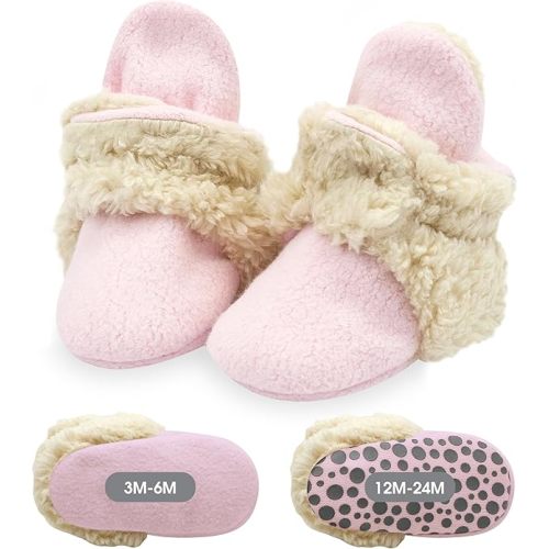 Zutano Baby Boys' Cozie Fleece Baby Booties With Grippers