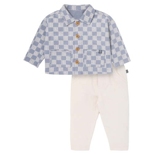 Modern Moments by Gerber Baby Boy Collared Top and Bottom Outfit Set, Sizes 0/3 Months - 24 Months