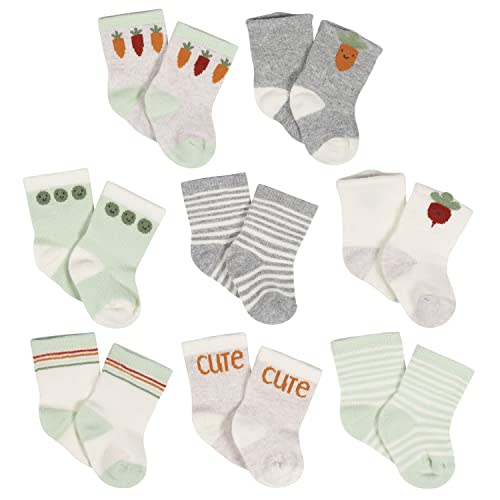 Gerber Unisex Baby 8-Pair Wiggle-Proof Sock