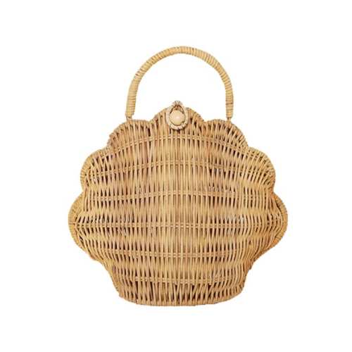 Olli Ella Rattan Shell Bag - Straw | Free Shipping & In Stock