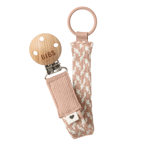 Pacifier Clip - Blush/Ivory