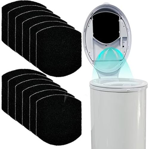 12 Pack Baby Diaper Pail Deodorizer for Ubbi Diaper Pail, Activated Charcoal Odor Absorbing Filters Compatible with Ubbi Steel Diaper Pail, Odor Eliminating, NO Smell