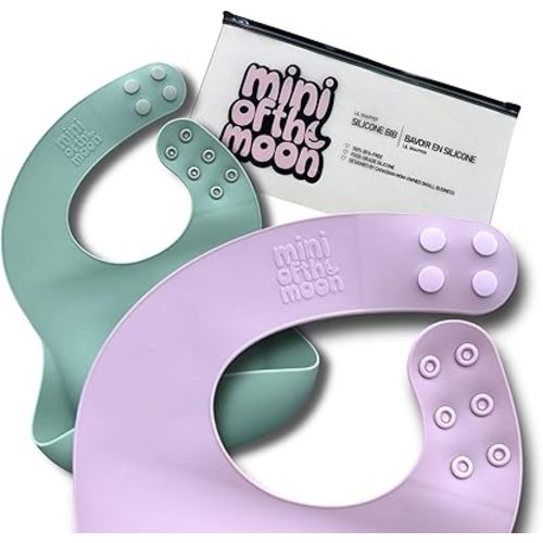 Snap-On Tug-Proof Premium Silicone Baby Bibs | Stay-Put, Can’t Rip Off Design | Waterproof, Easy Clean, BPA-Free