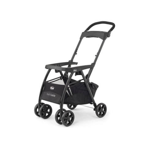 Chicco KeyFit Caddy Frame Stroller, Accepts All Chicco Infant Car Seats, Adjustable Handle, Parent Tray | Black/Black