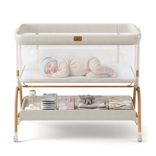 Ebern Designs 3-in-1 Baby Bassinet Bedside Sleeper with Soft & Breathable Mattress, Full-Mesh Sides and 6-Height Adjustable | Wayfair