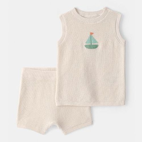 Baby Boy Carter's 2-Pc. Sailboat Crochet Top & Shorts Set
