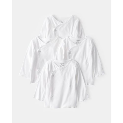 Baby 4-Pack Side-Snap Tees - White | Carter's