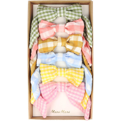 Gingham Hair Bows - Meri Meri | Maisonette