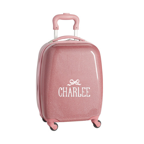 Mackenzie Pink Sparkle Glitter Hard-Sided Luggage
