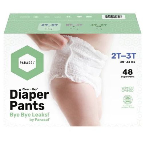 Parasol Clear+dry Natural Disposable Diaper Pants - 4t-5t - 36ct