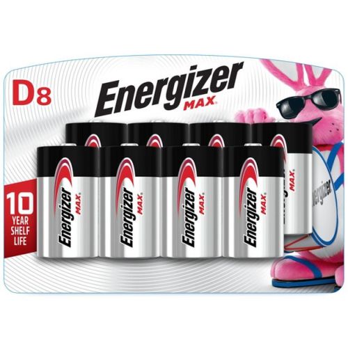 Energizer Max D Batteries 8pk - Alkaline Battery