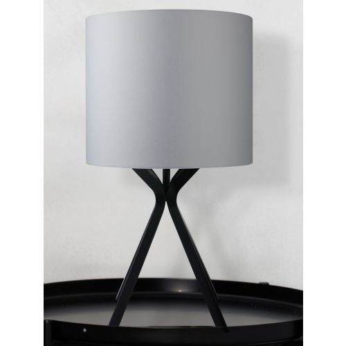 Origin 21 24-in Matte Black LED On/Off Switch Table Lamp with Fabric Shade