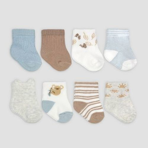 Carter's Just One You® Baby Girls' Crew B 8pk Sunshine Socks - 0-3m