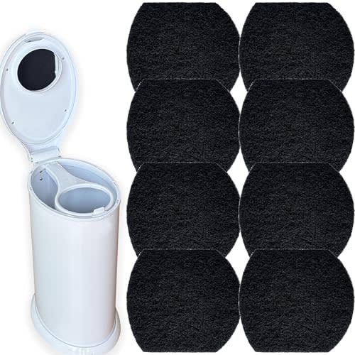 8 Pack Odor Removing Refills for Ubbi Diaper Pail, Diaper Pail Odor Absorber Carbon Filter Refills to Keep Home Fresh
