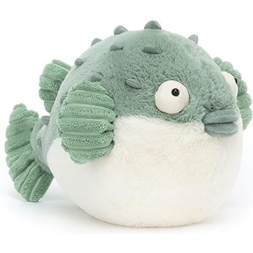 Jellycat Pacey Pufferfish Stuffed Animal, 7 inches - Ocean & Sea Plush Toy - Classic Children's Gift