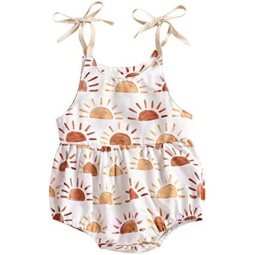 Infant Newborn Baby Girl Floral Romper Kids Spaghetti Strap One Piece Jumpsuit Shorts Toddler Summer Overall Clothes