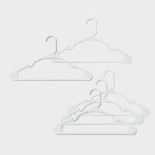 50pk Plastic Hangers White - Room Essentials™: Clothes Hangers For Shirts, Dresses, Tank Tops, Adult Closets