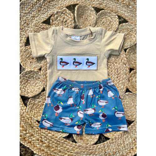 Embroidered Mallard Duck Set - Preorder