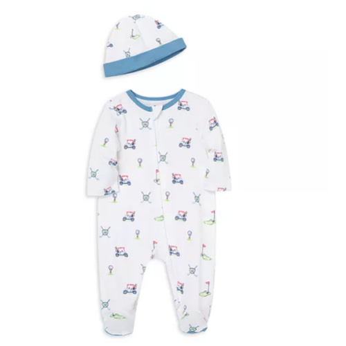 Boys' Cotton Golf Footie & Hat Set - newborn