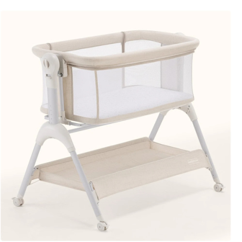 HARPPA Cuddly Sway | 3-in-1 Rocking Baby Bassinet & Bedside Sleeper for Newborns with Mattress for Reflux | Attaches to Bed, Adjustable Heights, Non-Toxic & CPSC Certified | Sturdy Frame, Portable Wheels, Tool-Free Setup, Gentle Rocking | Perfect for Newb